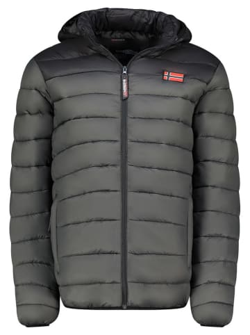 Geographical Norway Steppjacke "Amigoglerc Hood" in Anthrazit/ Schwarz
