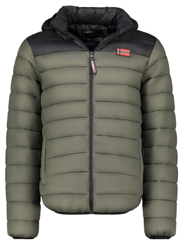 Geographical Norway Steppjacke "Amigoglerc Hood" in Khaki/ Schwarz