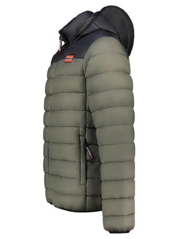 Geographical Norway Doorgestikte jas "Amigoglerc Hood" kaki/zwart