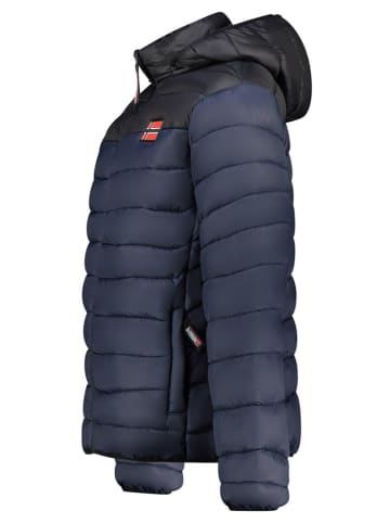 Geographical Norway Doorgestikte jas "Amigoglerc Hood" donkerblauw/zwart
