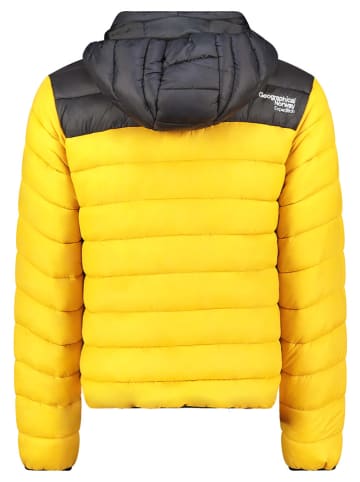 Geographical Norway Kurtka pikowana "Amigoglerc Hood" w kolorze żółto-czarnym