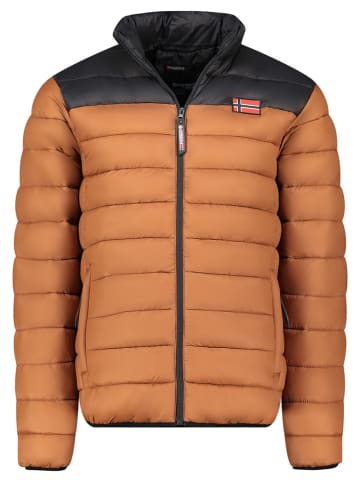 Geographical Norway Steppjacke "Amigoglerc Basic" in Camel/ Schwarz
