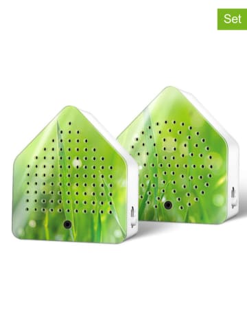 Zwitscherbox 2er-Set: Zirpyboxen in Grün - (B)7 x (H)7,7 x (T)4 cm