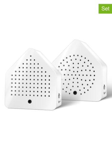 Zwitscherbox 2er-Set: Zirpyboxen in Weiß - (B)7 x (H)7,7 x (T)4 cm