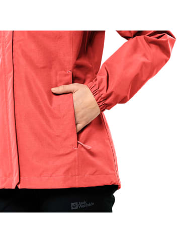 Jack Wolfskin Kurtka przeciwdeszczowa "Stormy Point" w kolorze czerwonym