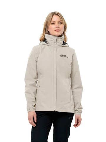 Jack Wolfskin Kurtka przeciwdeszczowa "Stormy Point" w kolorze beżowym