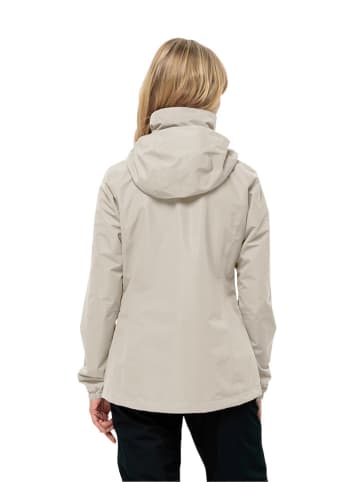 Jack Wolfskin Kurtka przeciwdeszczowa "Stormy Point" w kolorze beżowym