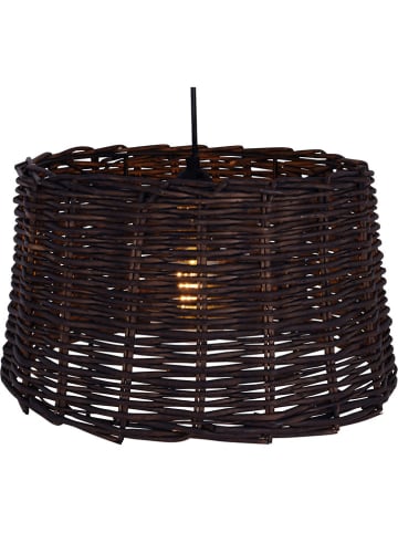 näve Hängeleuchte "Basket" in Dunkelbraun - (H)22 x Ø 23 cm
