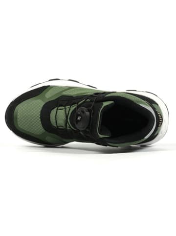 Richter Shoes Buty turystyczne "Venture" w kolorze zielono-czarnym