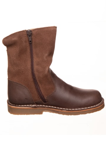 kmins Leder-Winterstiefel in Hellbraun