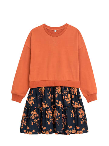 Danamade Sweatkleid "Dlucie" in Orange/ Schwarz
