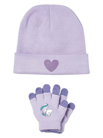 ellos 2-delige winteraccessoiresset "Daisy" Lila