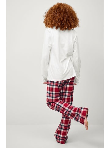 ellos Pyjama "Anna" Weiß/rood