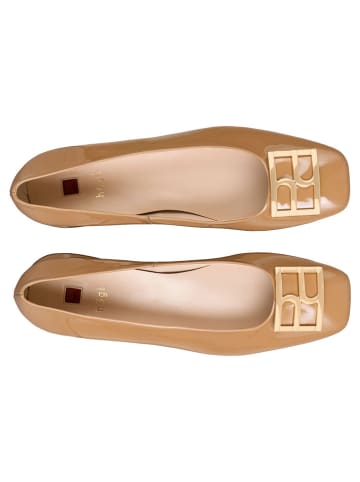 Högl Leder-Ballerinas "Petty" in Hellbraun