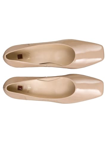 Högl Leren pumps "Squared 40" beige
