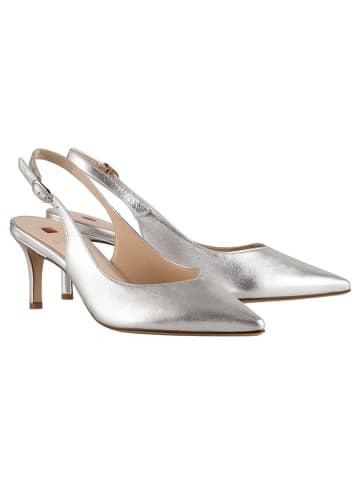 Högl Leder-Slingpumps "Boulevard" in Silber