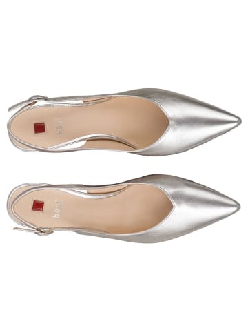 Högl Leder-Slingpumps "Boulevard" in Silber