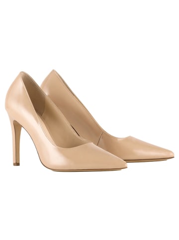 Högl Skórzane czółenka "Boulevard 90" w kolorze beżowym