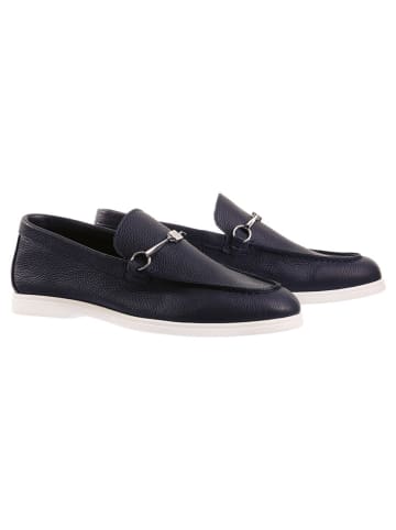 Högl Leder-Slipper "Joe" in Dunkelblau