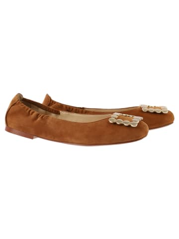 Högl Leder-Ballerinas "Romy" in Hellbraun
