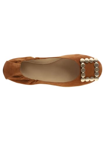 Högl Leder-Ballerinas "Romy" in Hellbraun