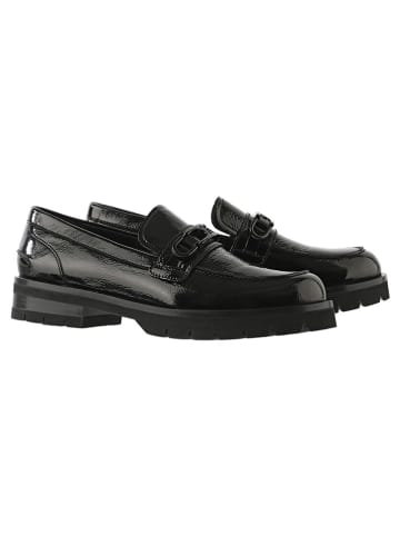 Högl Skórzane slippersy "Robin" w kolorze czarnym