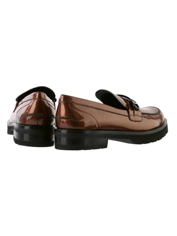 Högl Skórzane slippersy "Robin" w kolorze jasnobrązowym