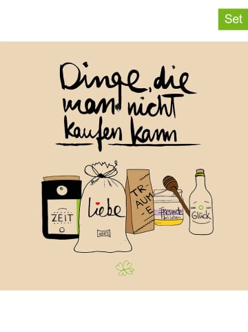 ppd 2er-Set: Servietten ''Dinge" in Beige - 2x 20 Stück