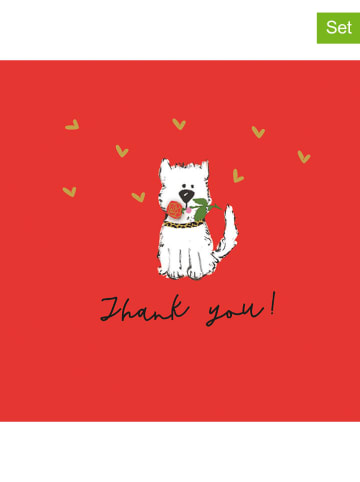 ppd Serwetki (40 szt.) "Thank you" w kolorze czerwonym