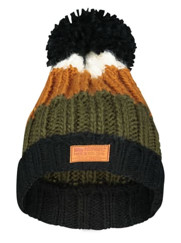 Geographical Norway Mütze in Schwarz/ Khaki/ Orange