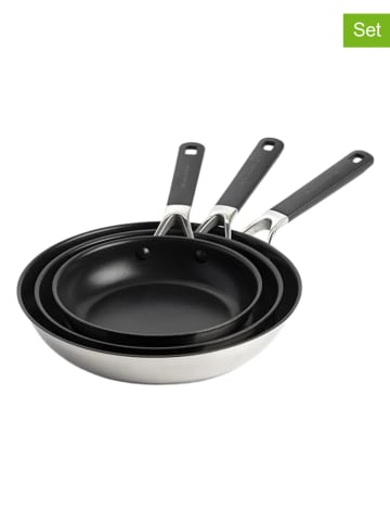 KitchenAid 3er-Set: Edelstahl-Bratpfannen