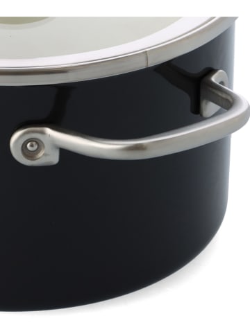 KitchenAid 2tlg. Set: Topf "Core Enamel" in Schwarz - Ø 24 cm
