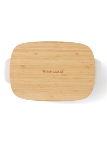 KitchenAid 2tlg. Set: Auflaufform in Creme - 3,8 l