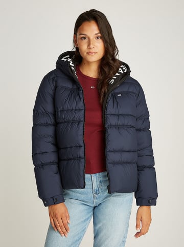 TOMMY JEANS Doorgestikte jas donkerblauw