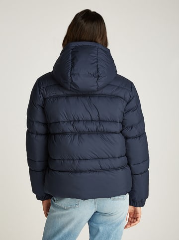 TOMMY JEANS Doorgestikte jas donkerblauw