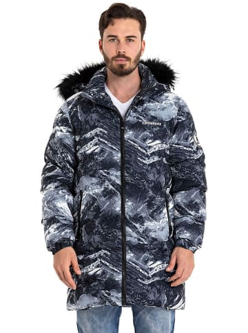 Cipo & Baxx Winterjacke in Schwarz/ Weiß