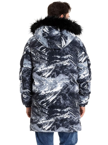 Cipo & Baxx Winterjacke in Schwarz/ Weiß