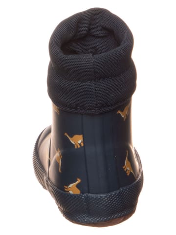 bisgaard Gummistiefel in Dunkelblau/ Hellbraun