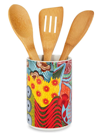 Trendy Kitchen by EXCÉLSA Pojemnik "Afrika" na pomoce kuchenne ze wzorem - wys. 15,5 x Ø 11 cm