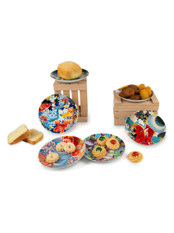 Trendy Kitchen by EXCÉLSA 6-delige set: broodborden "Kimono" meerkleurig - Ø 15 cm