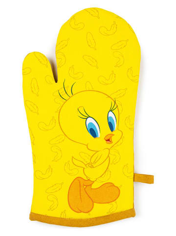 Trendy Kitchen by EXCÉLSA Rękawica kuchenna "Looney Tunes Tweety" w kolorze żółtym - 32 x 18 cm