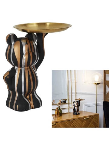 Rétro Chic Dekofigur in Schwarz/ Gold - (H)19 cm