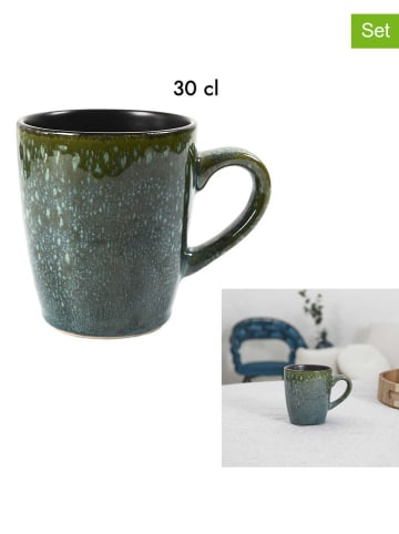 Rétro Chic Kubki (2 szt.) w kolorze zielonym - 300 ml