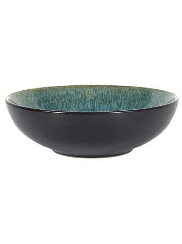 Rétro Chic 6er-Set: Suppenteller "Elia" in Grün/ Schwarz - Ø 18,5 cm