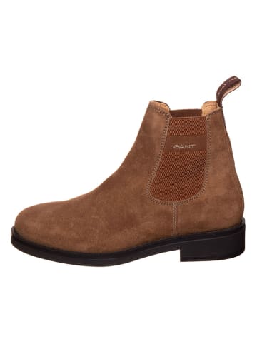 Gant Leder-Chelsea-Boots in Braun