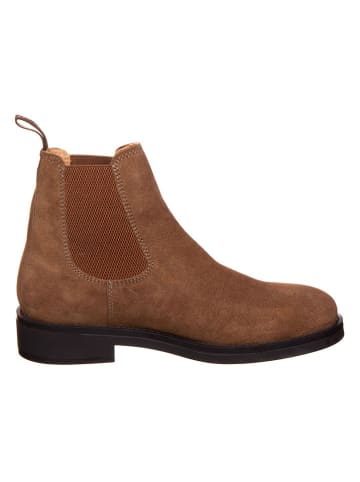 Gant Leder-Chelsea-Boots in Braun