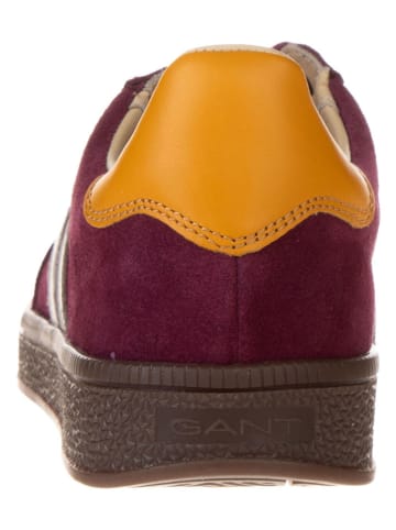 Gant Leren sneakers "Cuzima" donkerrood