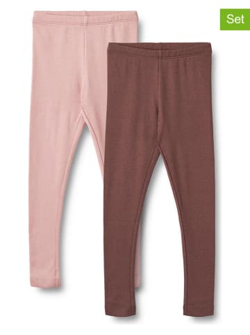 Wheat 2-delige set: leggings "Maddy" lichtroze/bruin