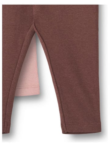 Wheat 2er-Set: Leggings "Maddy" in Rosa/ Braun