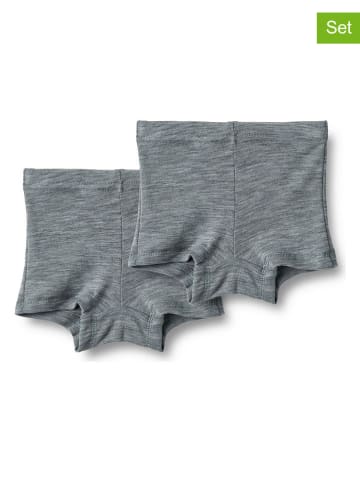 Wheat 2er-Set: Woll-Boxershorts "Avalon" in Grau